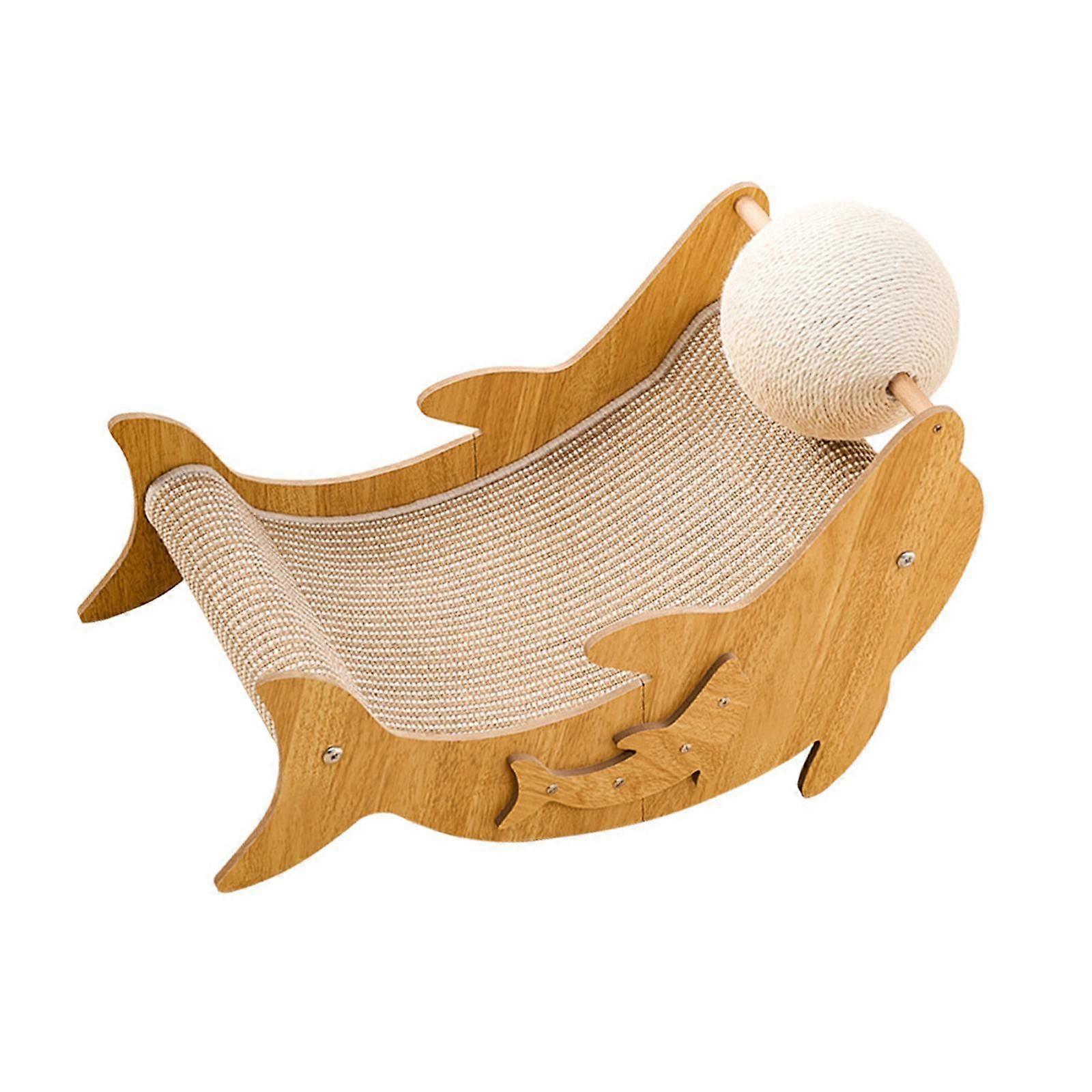 Cat Scratch Post Lounge Bed Pet Cushion for Grind Claws Kitten Rest Dolphin