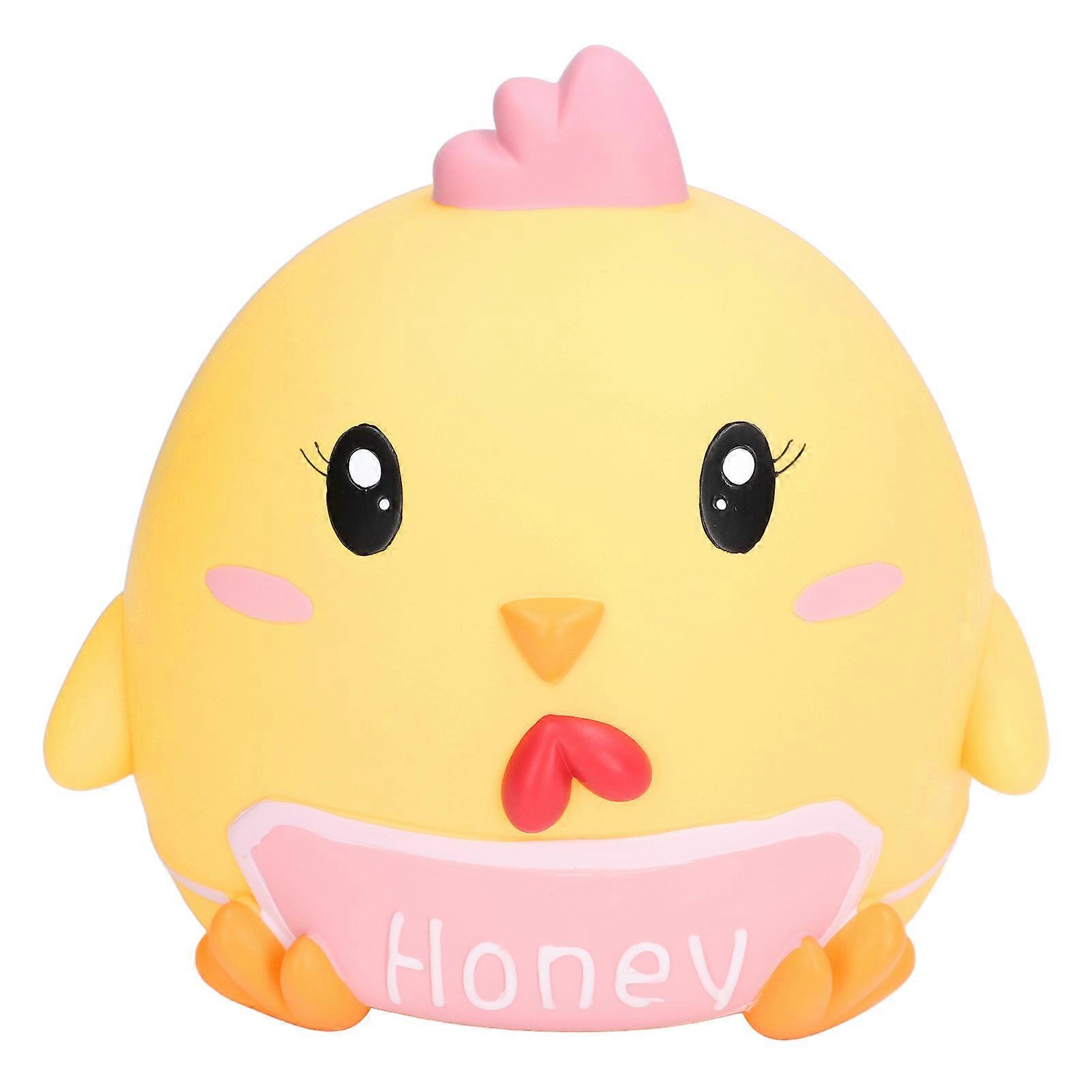 Yellow Cartoon Coin Bank - Large Capacity, Broken Resistant, Hand-Painted Money Bank for Gifts
