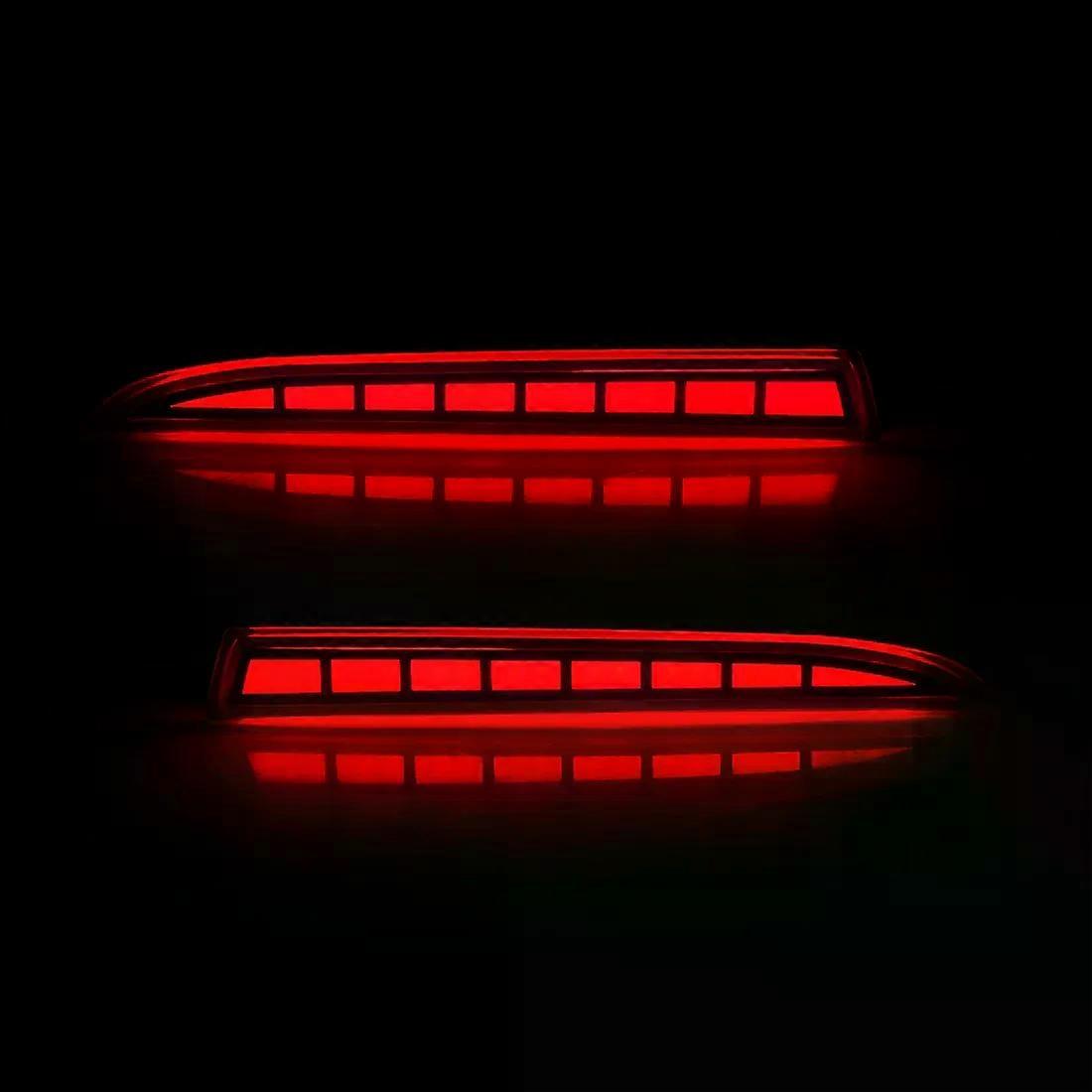 LED Rear Bumper Reflector Light For For Cadillac ATS XT5 For Chevrolet Camaro Pontiac G8 Function Brake Dynamic Turn Signal 12V
