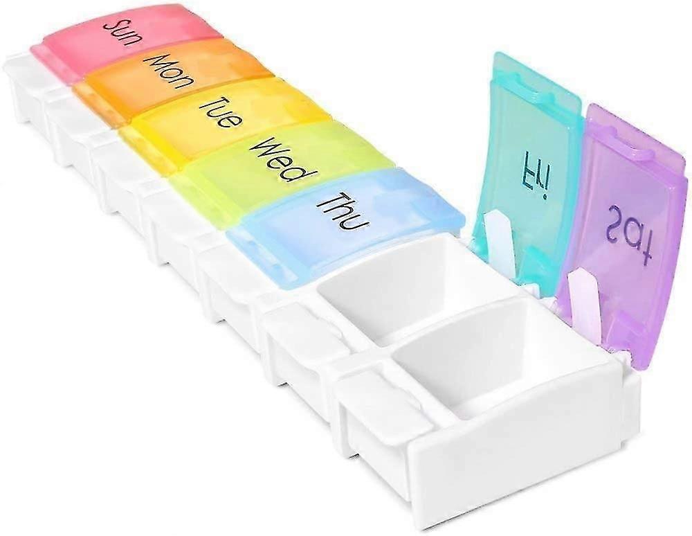 Pill Box 7 Days, Pill Box 7 Compartments, Easy To Rain
