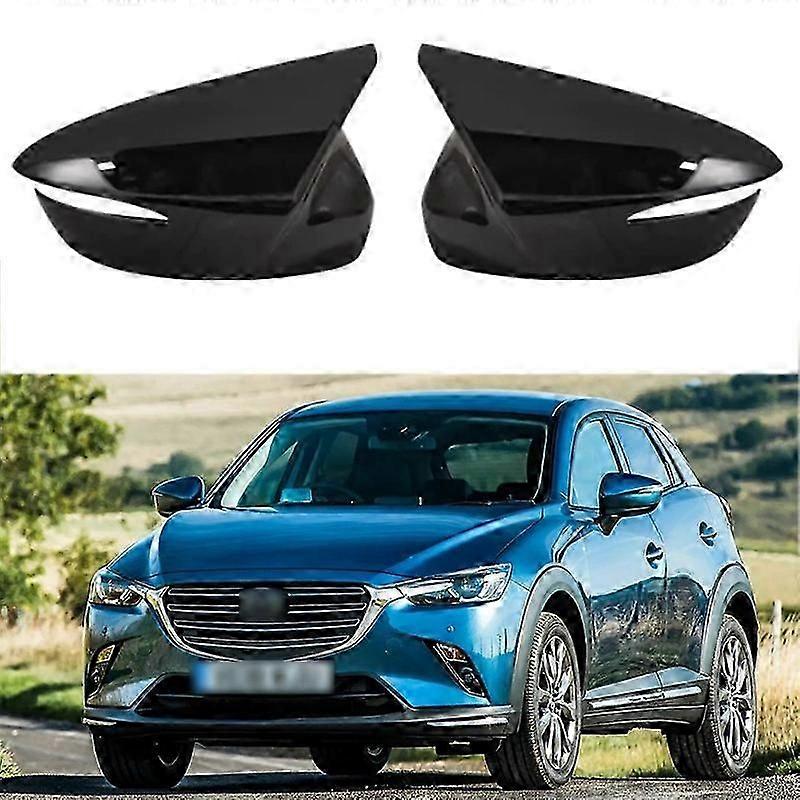 Unbrand For Mazda Cx-5 Cx-3 Cx-4 Car Rearview Mirror Shell Reversing Mirror Frame Carbon fiber 2 pai