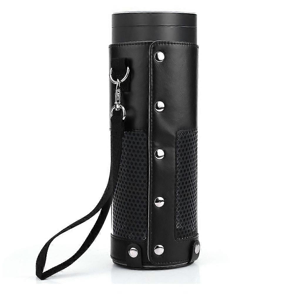 Portable PU Protective Skin Case Cover for Amazon Echo Plus/Echo 1st Generation Speaker Black