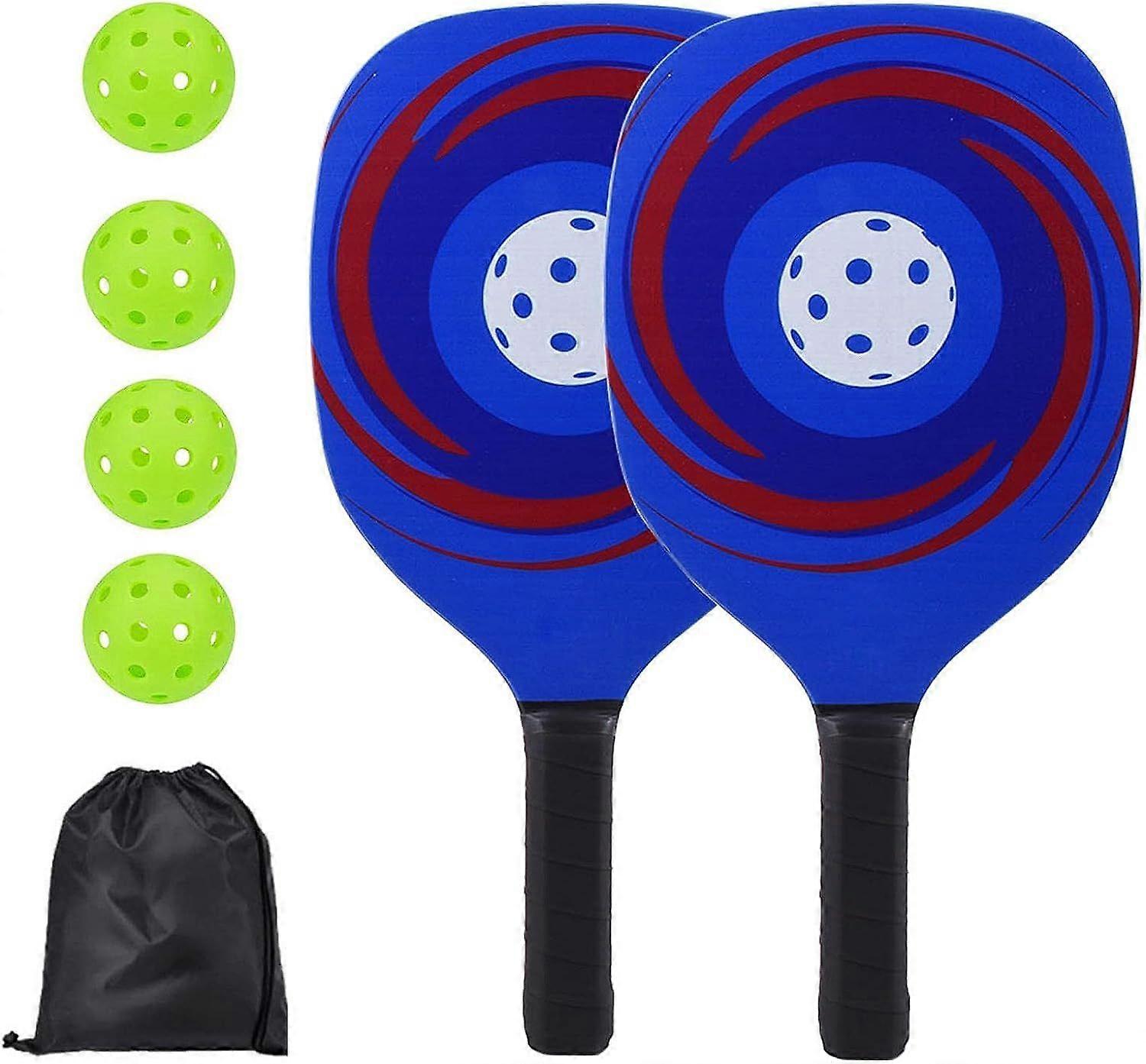 Professional Set of 2 with 4 Balls 2 Rackets Carry Bag for Indoor Outdoor Tournament Beginner to Advanced Player Sports