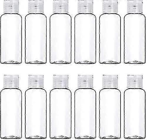 24pcs Empty Bottles With Flip Cap Clear Plastic Bottle For Liquid Lotions Creams Shampoo Toiletries