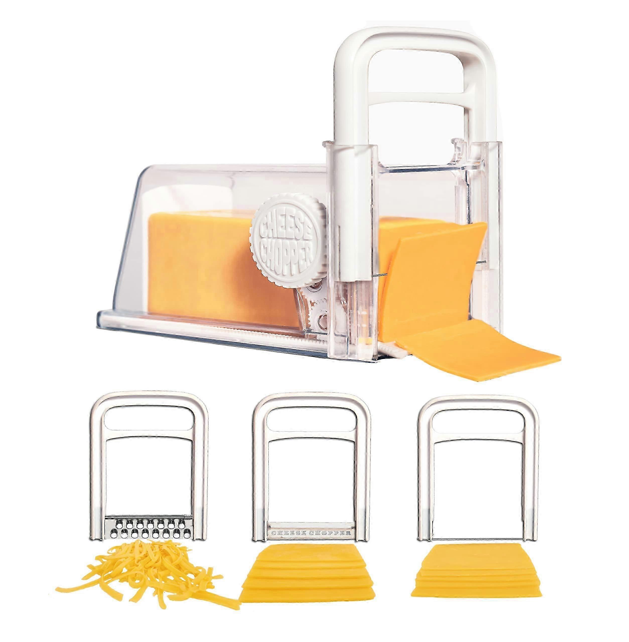 4 in 1 Cheese Cutter Storage with Grater Wire Blade for Fridge