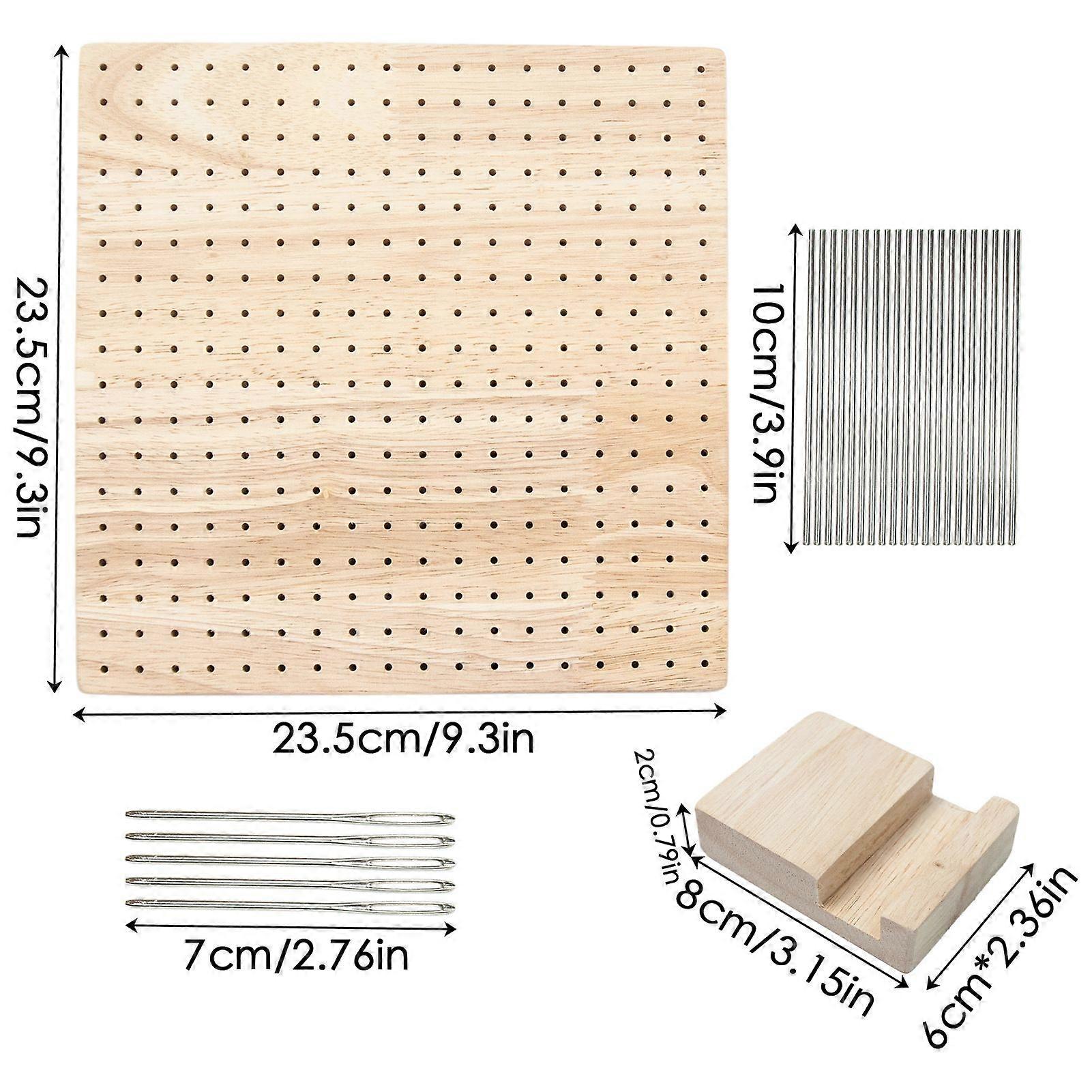 DIY Handmade Wool Knitting Pad 23.5*23.5*2cm Square Crochet Shaper With 20 Shape Needles
