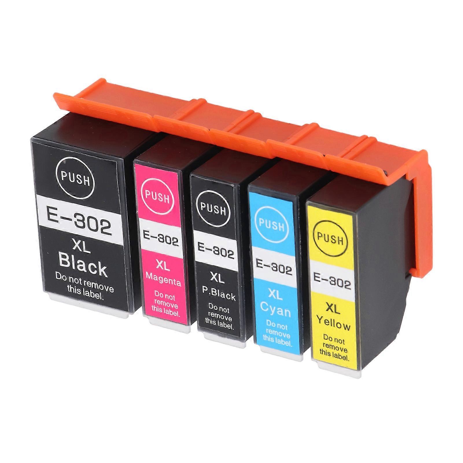 5 Pcs Ink Cartridge 302 XL T302 T302XL Ink Cartridge Combo Replacement for Expression Premium XP-6000 XP-6100 Printer 