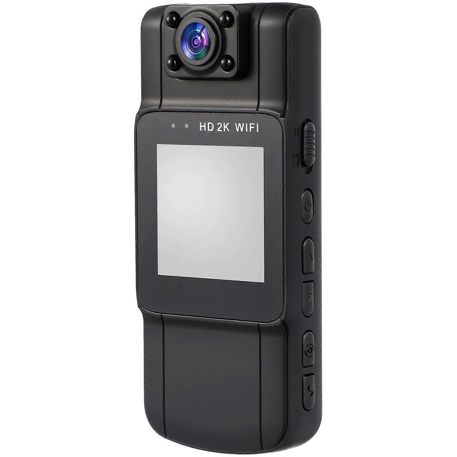Video Recorder Back Clip Camera High-definition Outdoor Camera Rotatable Lens with Screen