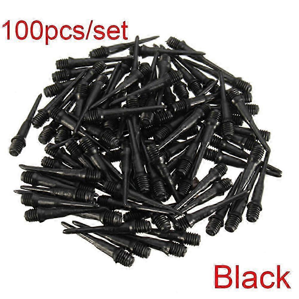 100pcs 27mm 2ba Size Replacement Set High Electronic Dart Soft Tips Spots  black