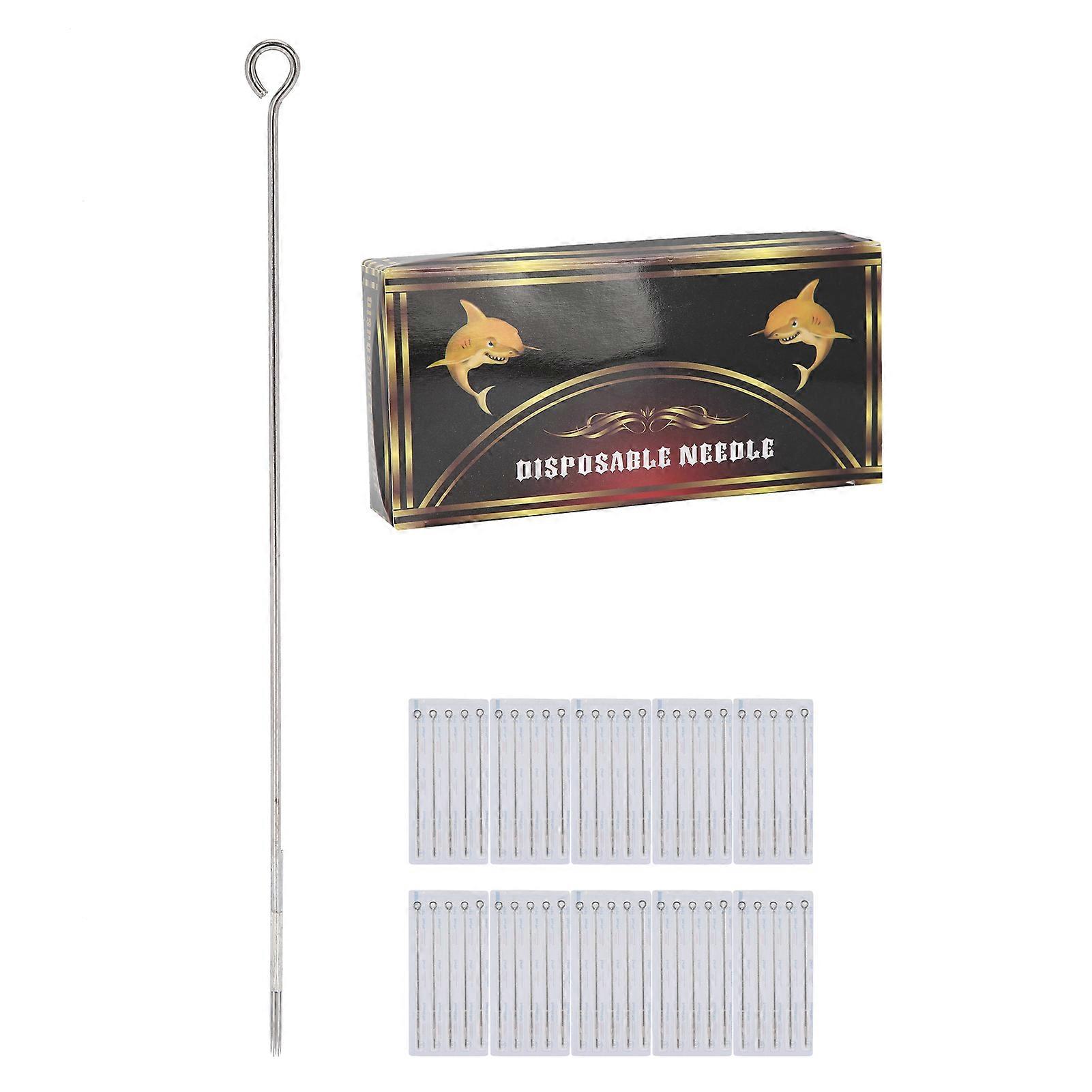 Lot de 50 aiguilles de tatouage jetables en acier inoxydable RM pour machine à tatouer 5RM
