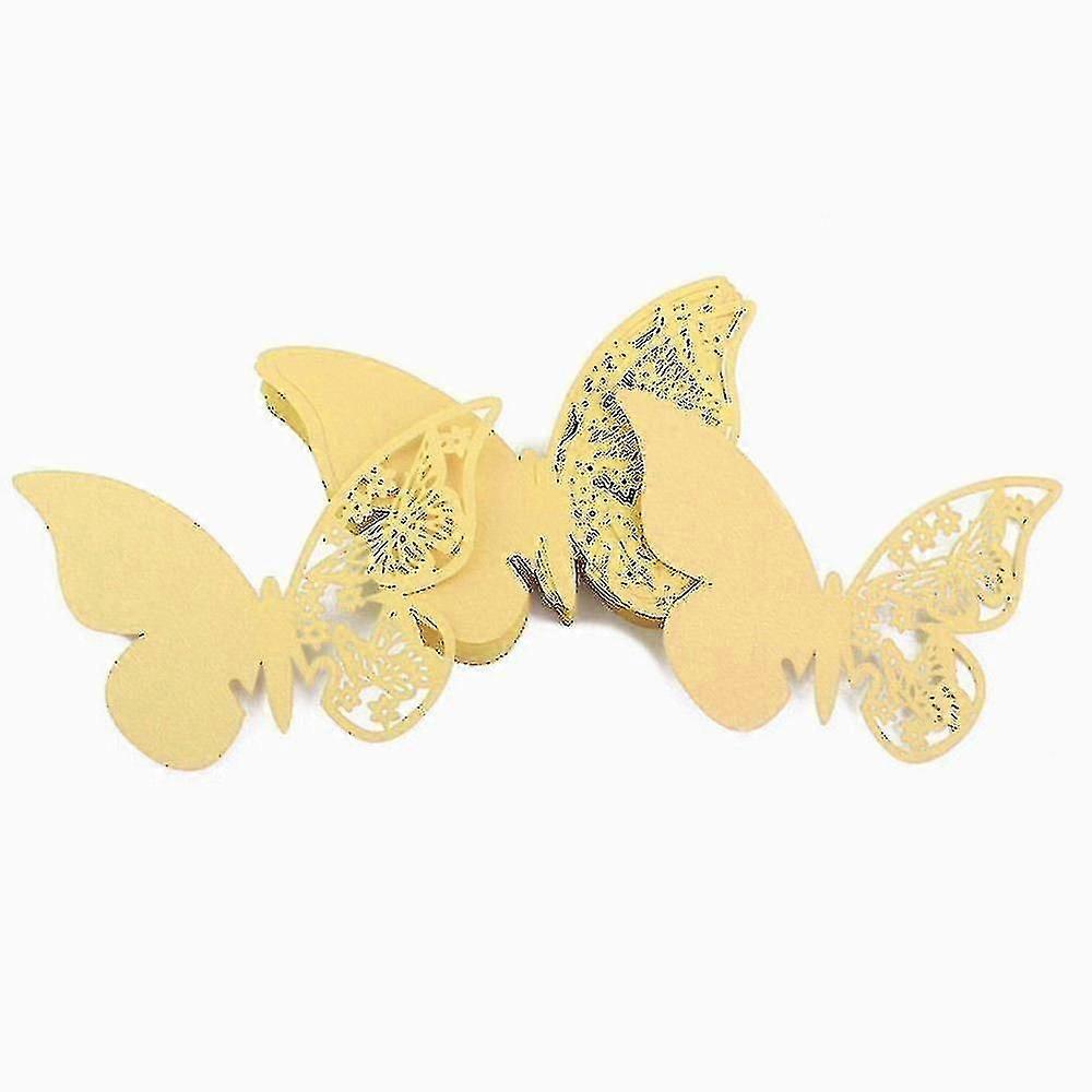 50pcs Butterfly Precise Cut Wine Glass Paper Name Place Card H