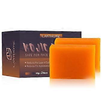 1/2Pcs Kojic Acids Face Body Bath Soap Safe Natural Soap for Men Women Glowing Hydrated Blackheads Removal Makeup Soap