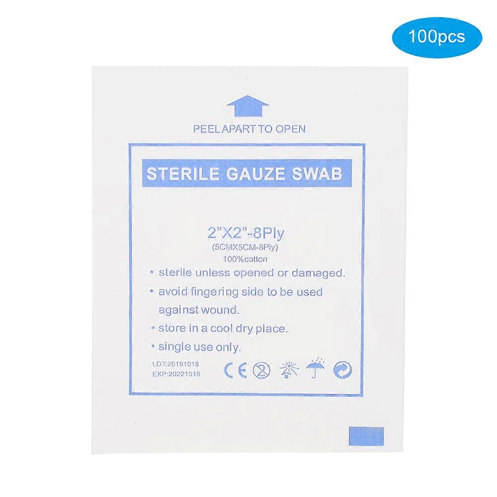 Sterile Woven Gauze Pads, High Absorbency Crinkle-weave Pattern Diamond-fold Construction For Effective Wound Dressing, Pre-washed Fluff-dried 5 X