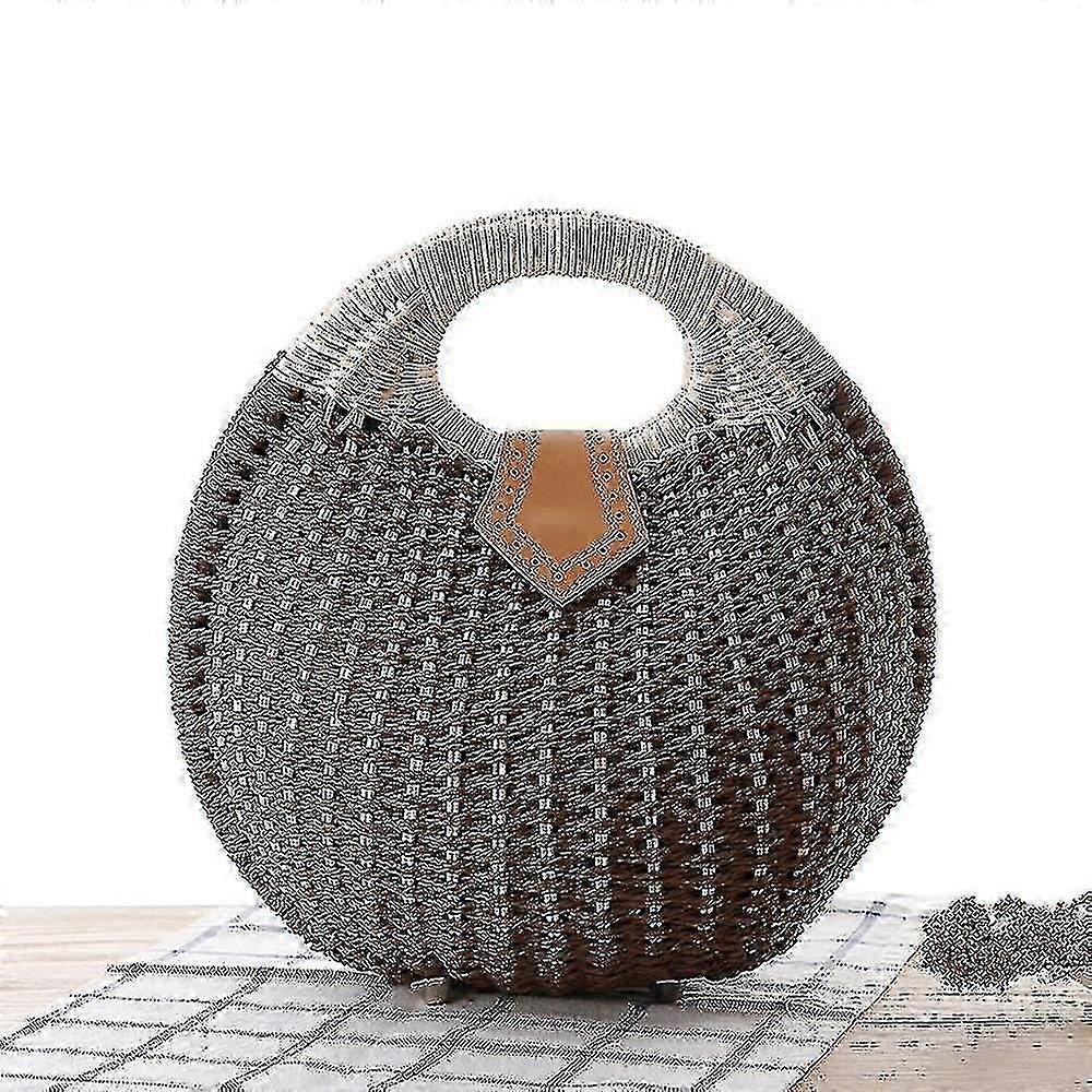S halmposer til kvinder vævet taske strand håndtaske kvinder håndtasker og punge