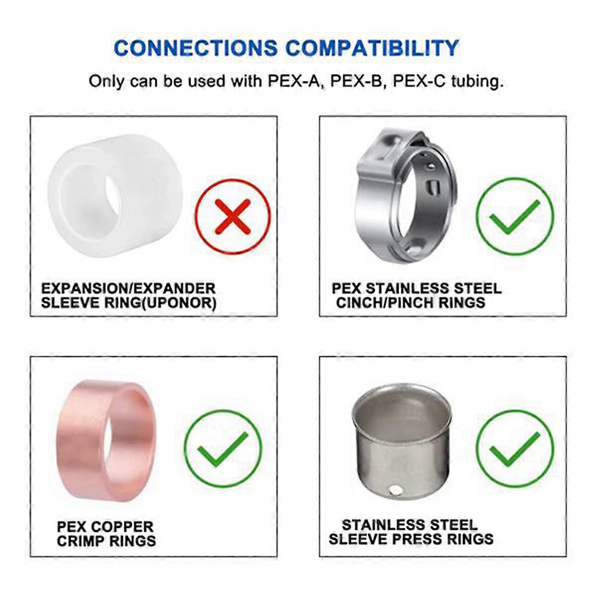 25Pcs, 1/2 Inch 90 Degree Elbow, Barb Crimp Pex Fitting, Pex Fittings