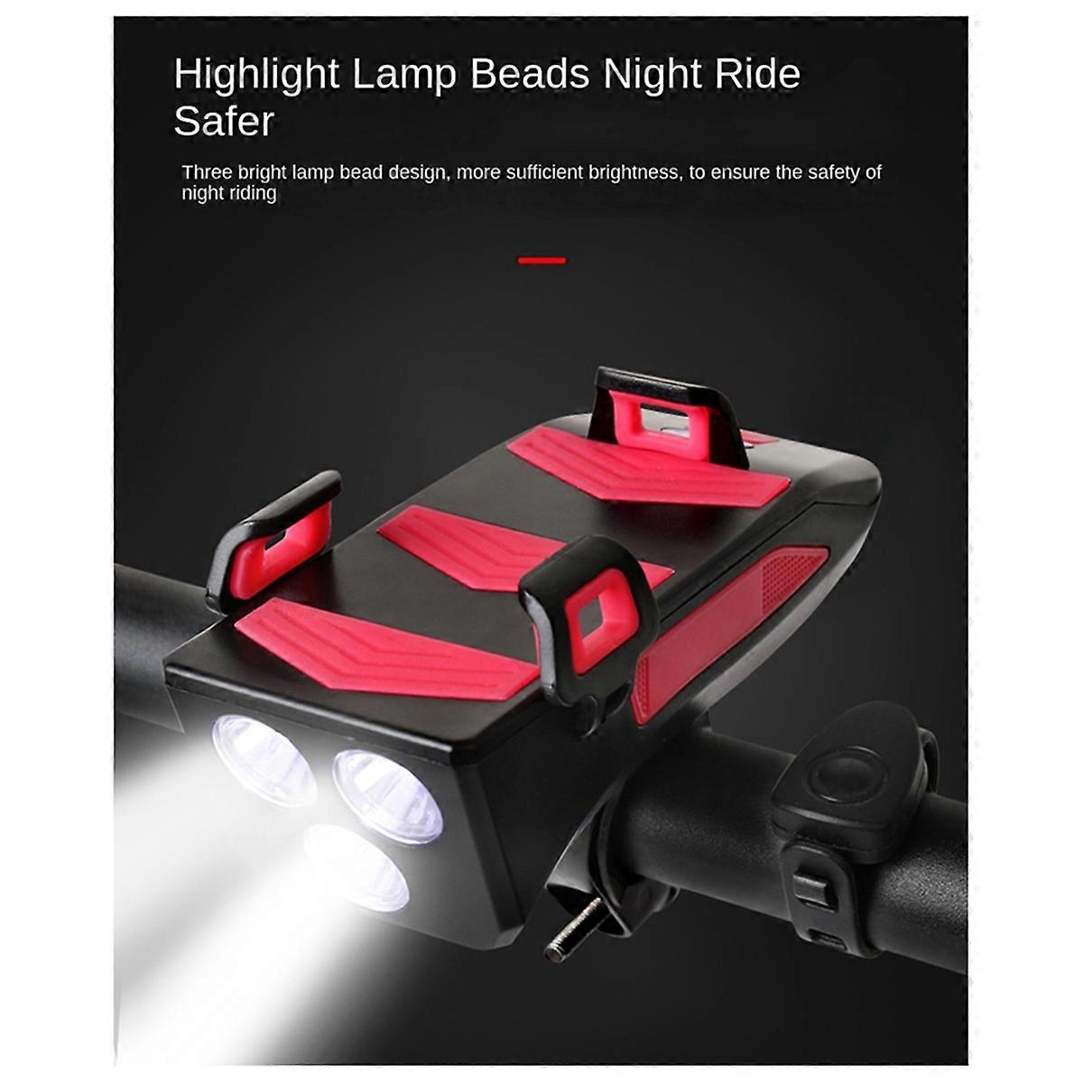 2000 MAh Bicycle Light Mobile Phone Holder Bicycle Front Light Blue
