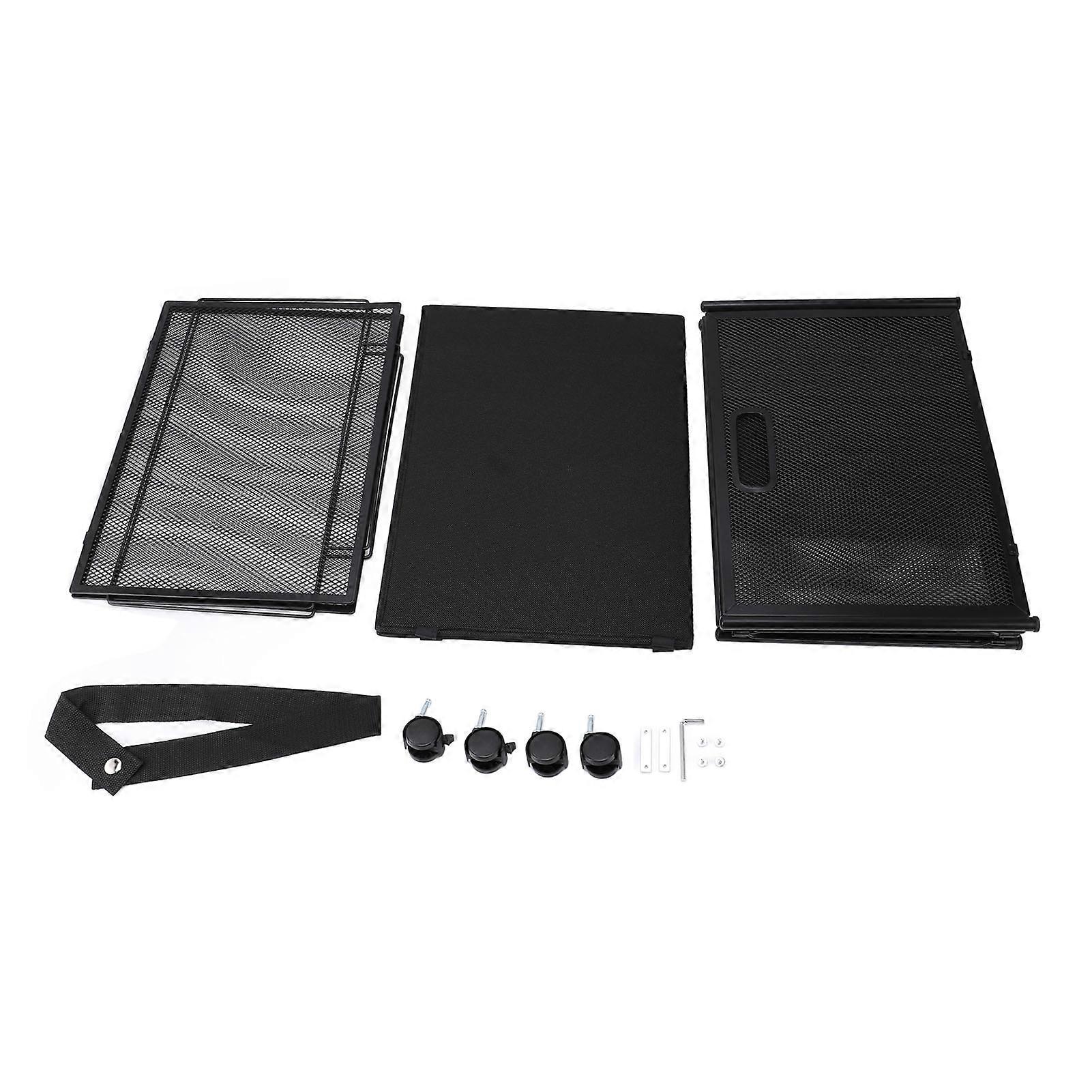 Foldable Toy Storage Box, 70L Large Capacity, Dustproof, Portable, Metal, for Playroom, Living Room, Kids Room, Black