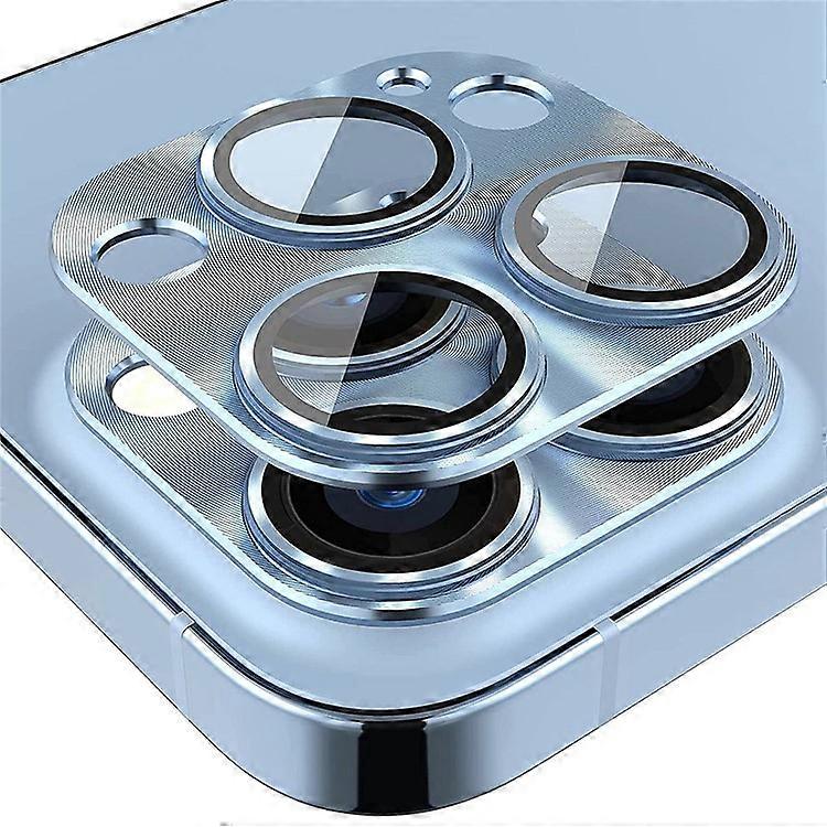 HAT PRINCE ENKAY Compatible For iPhone 14 Pro 6.1 inch / 14 Pro Max 6.7 inch Camera Lens Protector Aluminum Alloy + Tempered Gla