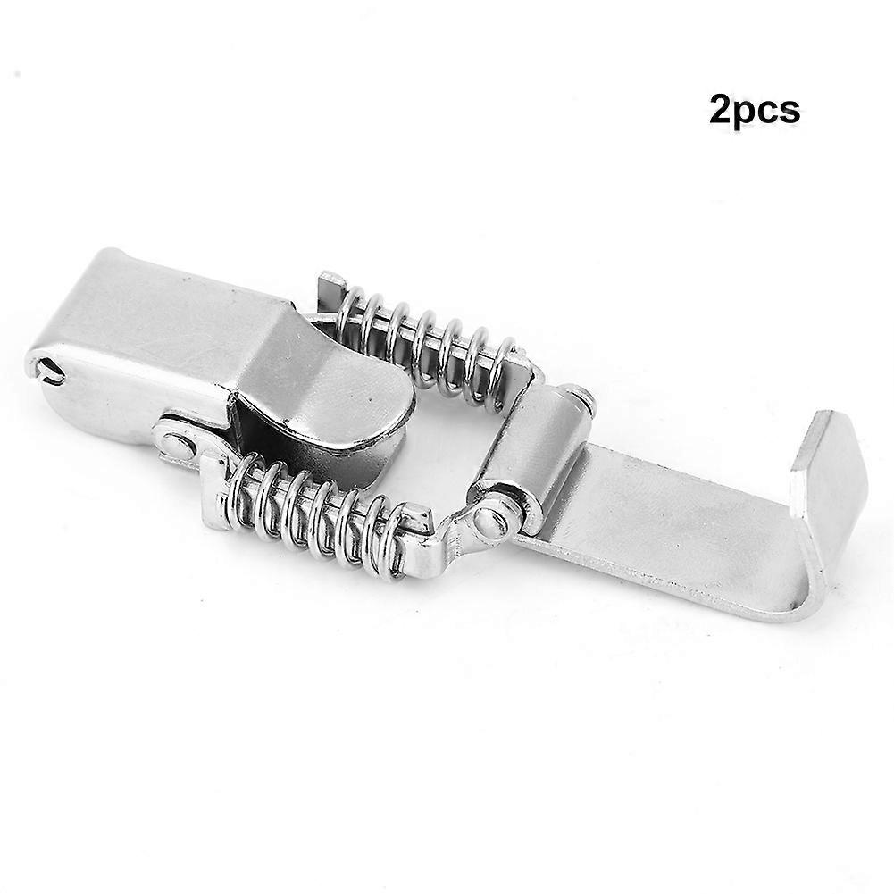 2 Pcs Locking Latch Double Spring Hasps Chest Box Hardware Accessories