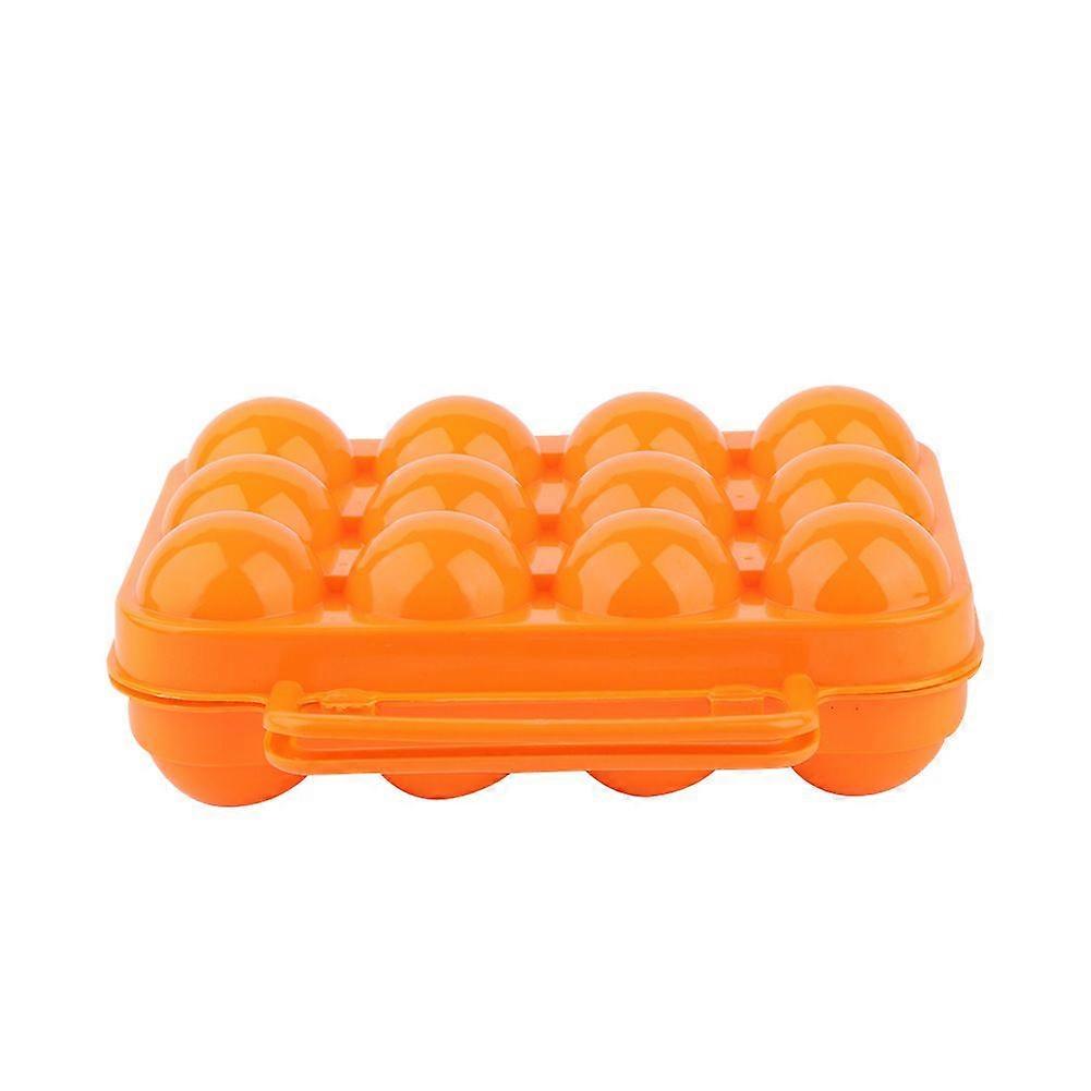 Double-Sided Plastic Egg Tray for 12 Eggs, with Handle, Storage Box