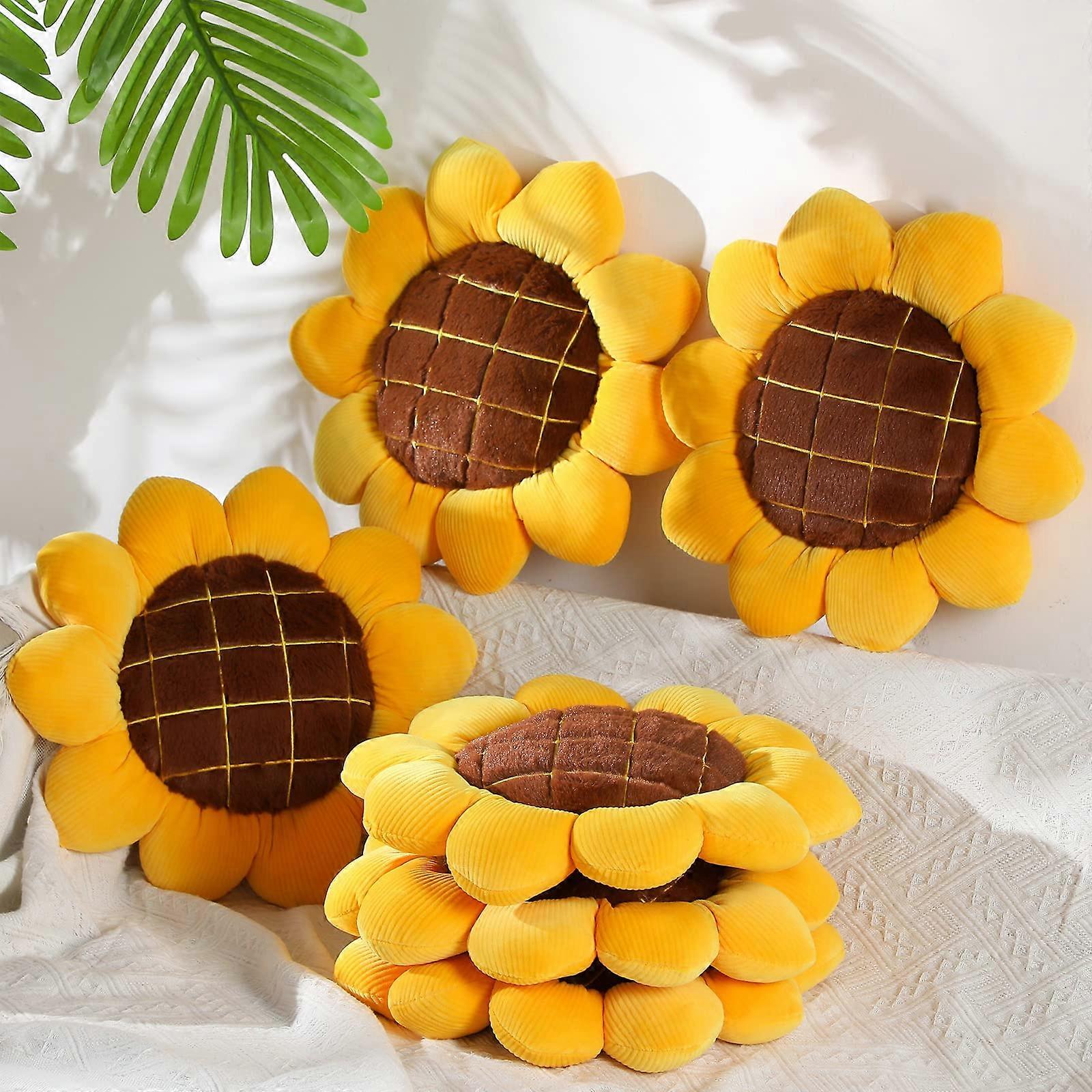 6 Pcs Floor Pillow Fall Sunflower Classroom Party Favor Gift 15''