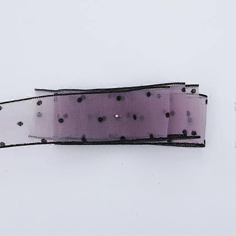 Transparent Snow Dots Yarn Ribbon-Starry Purple Gift Box Packaging,2.5cm Starry Purple