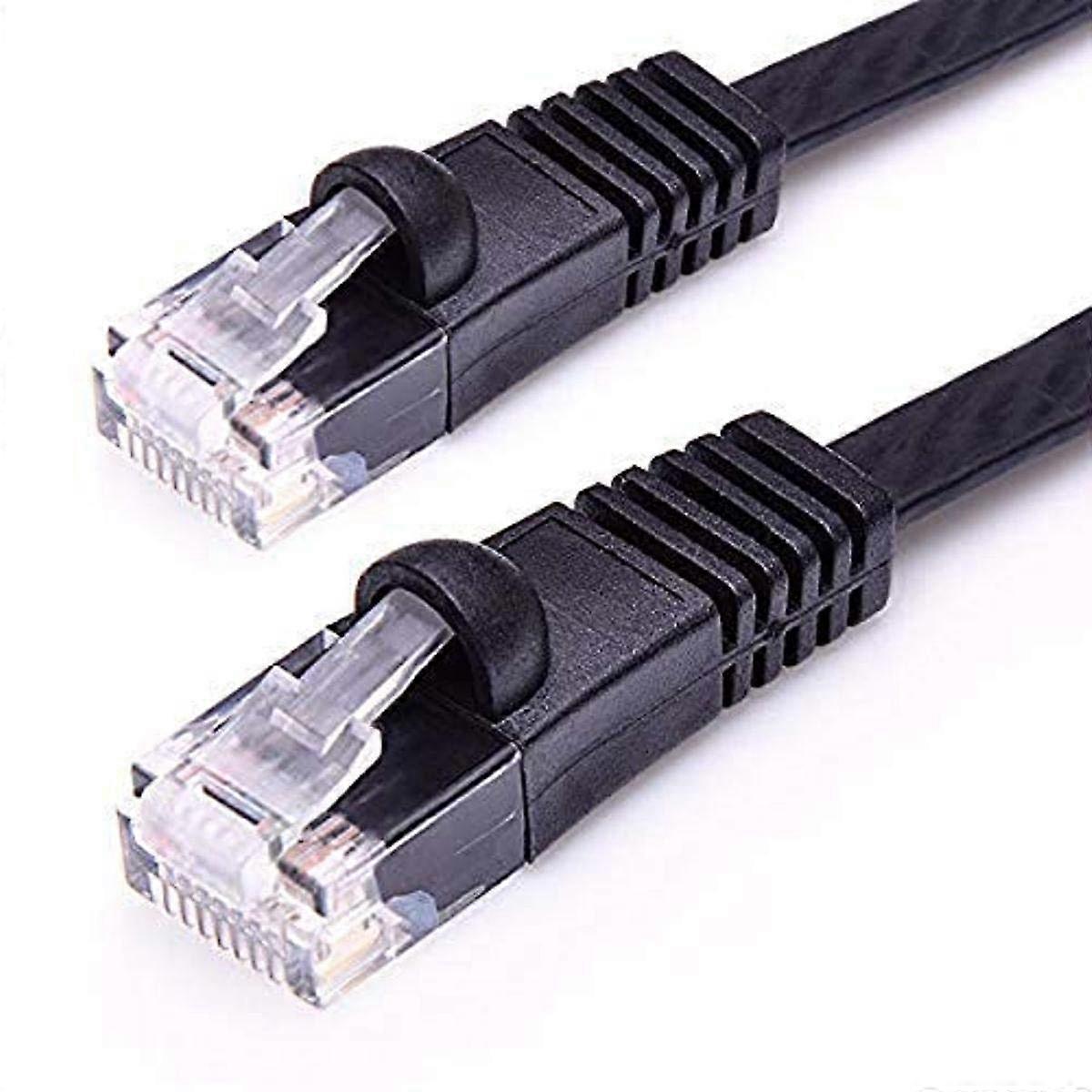 3ft (0.9M) Cat6 Flat Ethernet Cable 3 Feet (0.9 Meters) Gigabit LAN Network Cable RJ45 High Speed Patch Cord for Xbox,PS4,PS3