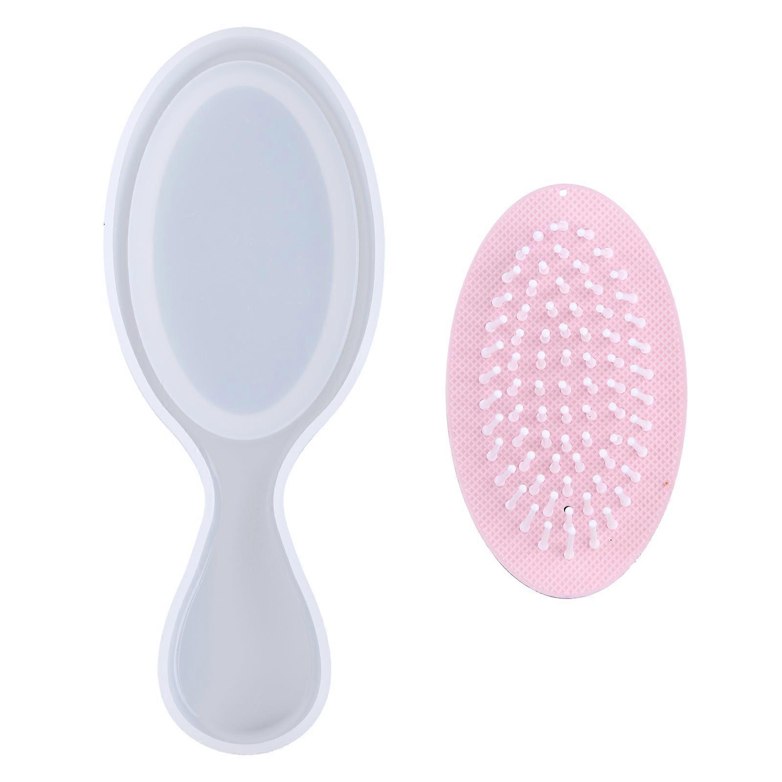 Detangler Comb Silicone Mold Epoxy Casting Comb Molds Female Silicone Resin Airbag Comb Mold for DIY Crafts Supplies