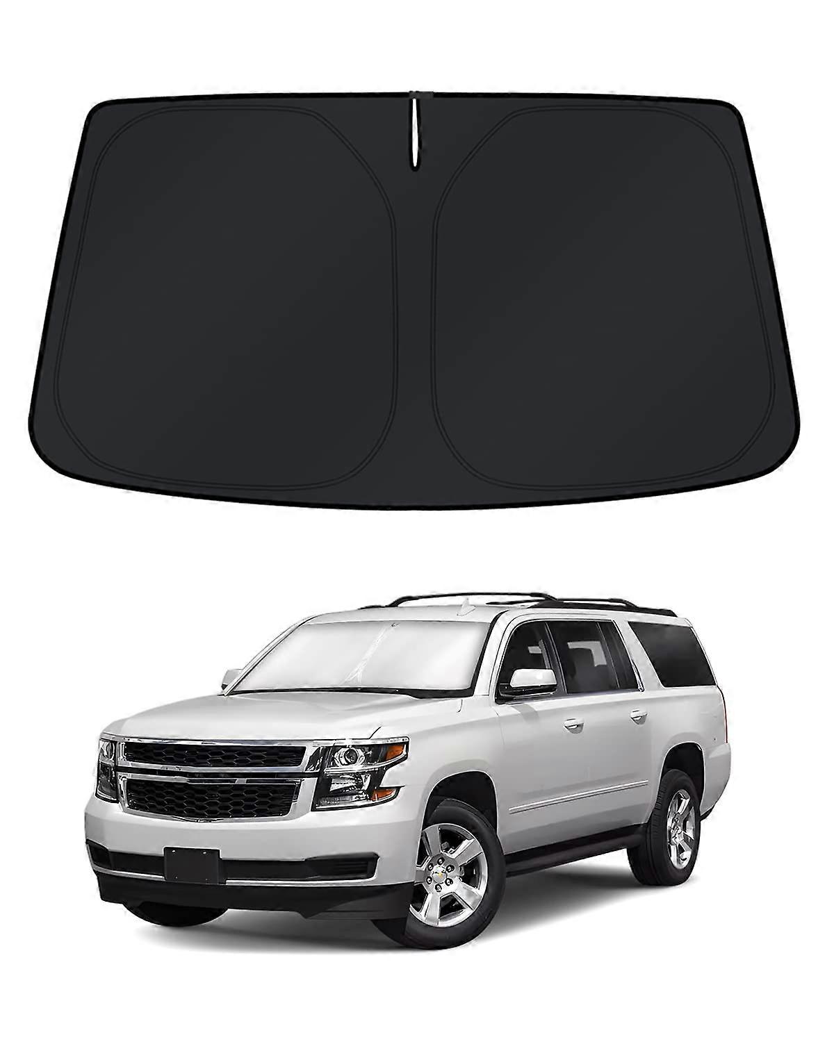 Window Sun Shade for 2015- Chevy Suburban Front Window Sun Visor Cover Foldable UV Blocking