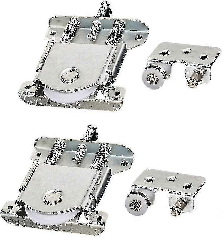 Set Of 2 Sliding Pieces For Wardrobe Door - Wheels - Wheels - Wheels - Rollers - Guides With Shock Absorber Pad - Load Capacity 20 Kg - Ssxjv