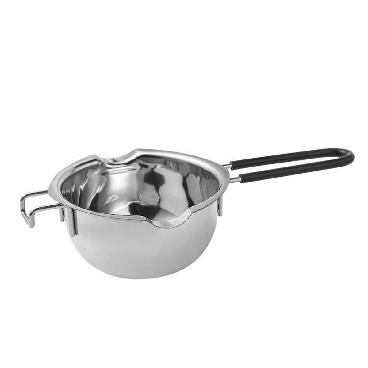 400ml Chocolate Melt Pot, Stainless Steel Melt Bowl Suitable for Candy Making Double Nozzle with Fro