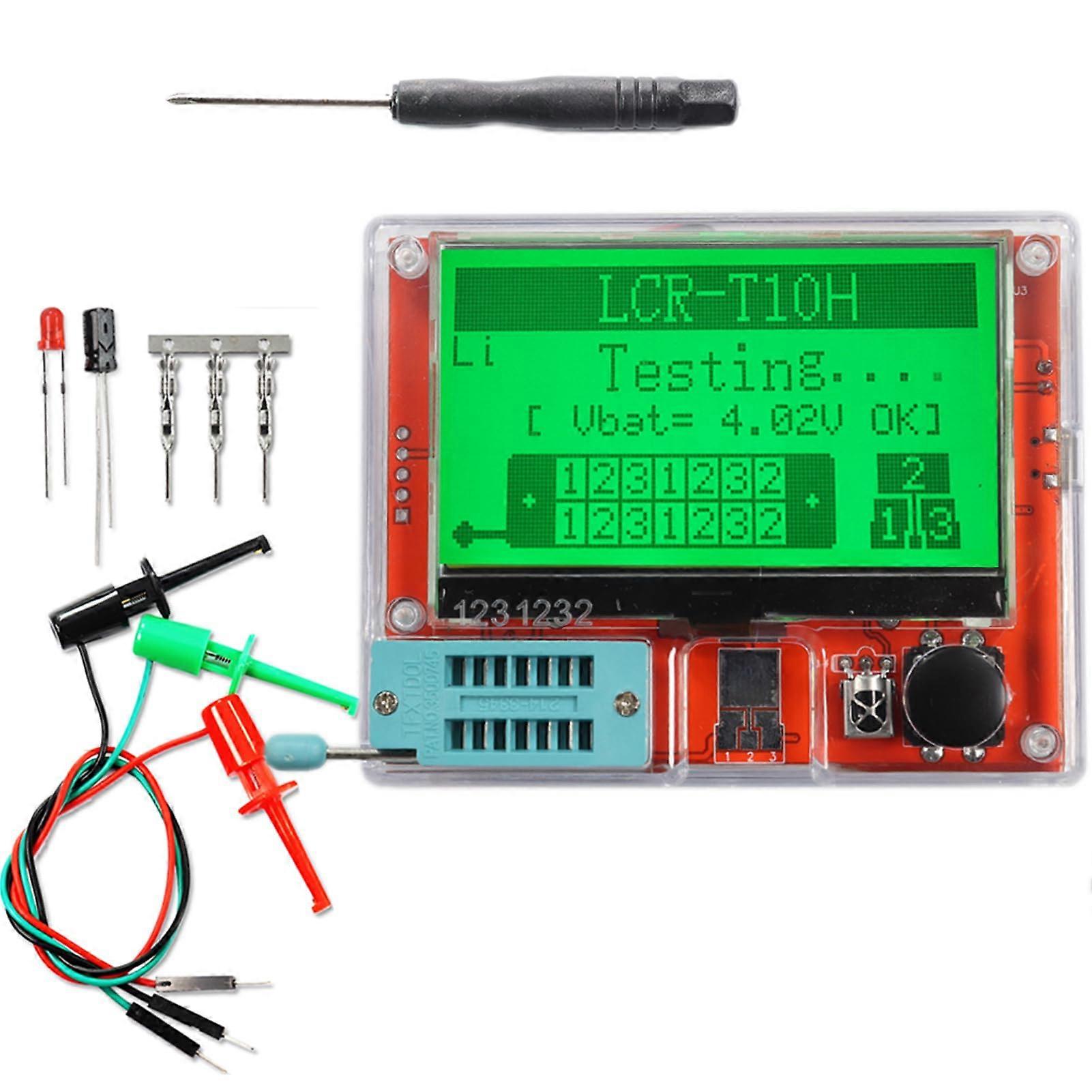 Transistor Tester LCR-T10H Multi-Function Meter with Large Screen Graphic Display for Capacitor Resistor Transistor Testing