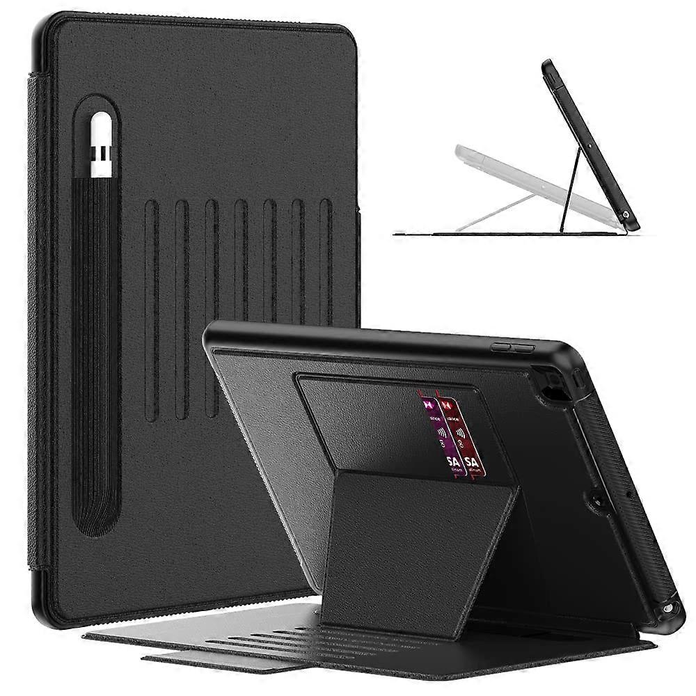 for iPad 9th/8th/7th Generation Case Thin, 10.2'', Strong Magnetic Stand Cover(Black)
