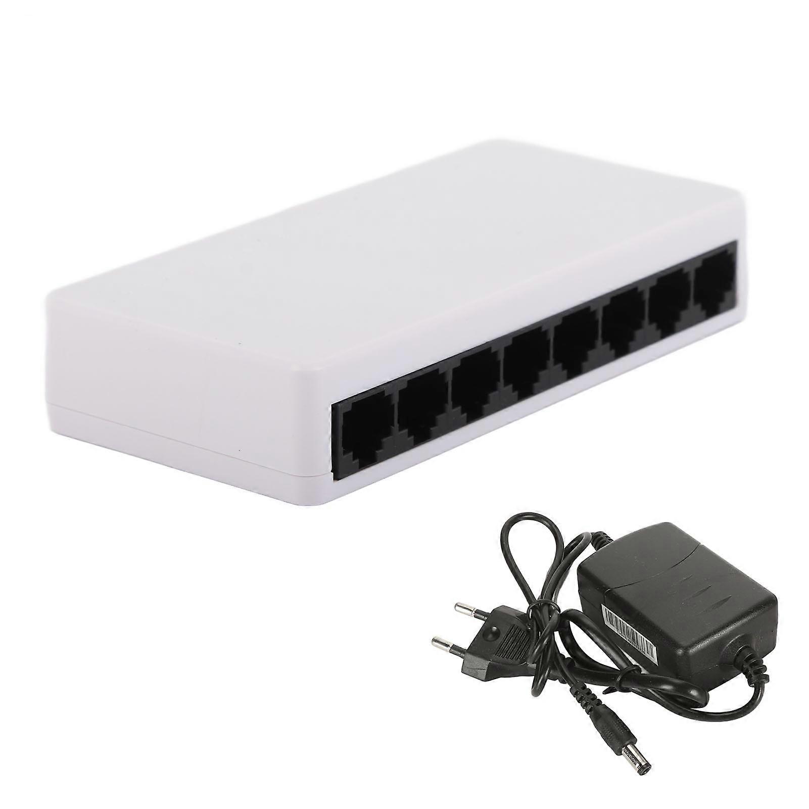 8 Port 10/100Mbps Support Desktop Wall Mount Unmanaged Home Network Switch Hub Office Ethernet Splitter