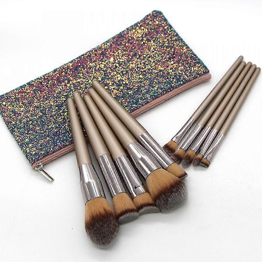 Champagne Farve Makeup Børste Sæt af 10pcs