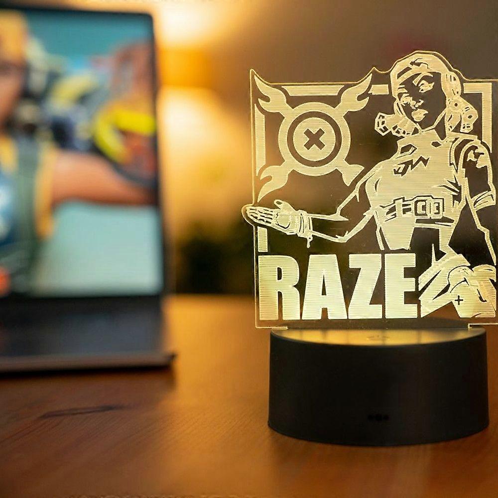 Hot Gaming Valorant Nightlight Killjoy Raze Viper Reyna Figure Colorful ...