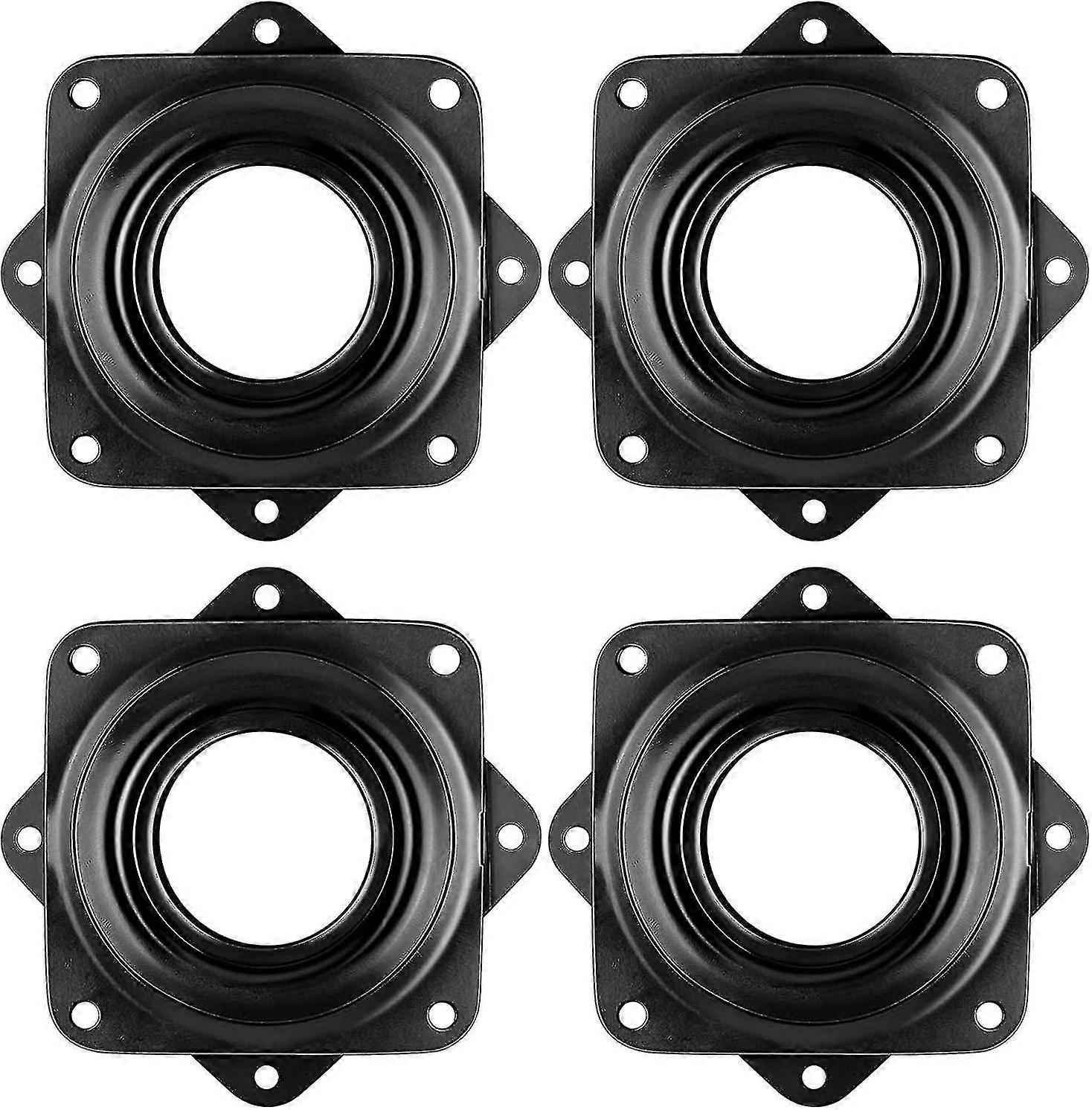 360度回転プレート、4個の正方形金属ボールベアリングブラック