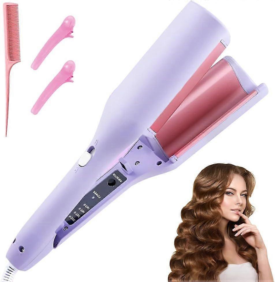 Egg Curling Iron, 32MM Mermaid Hair Waver, 4 Gears Fast Heating, V-Shaped Waver for Short & All Hair Types