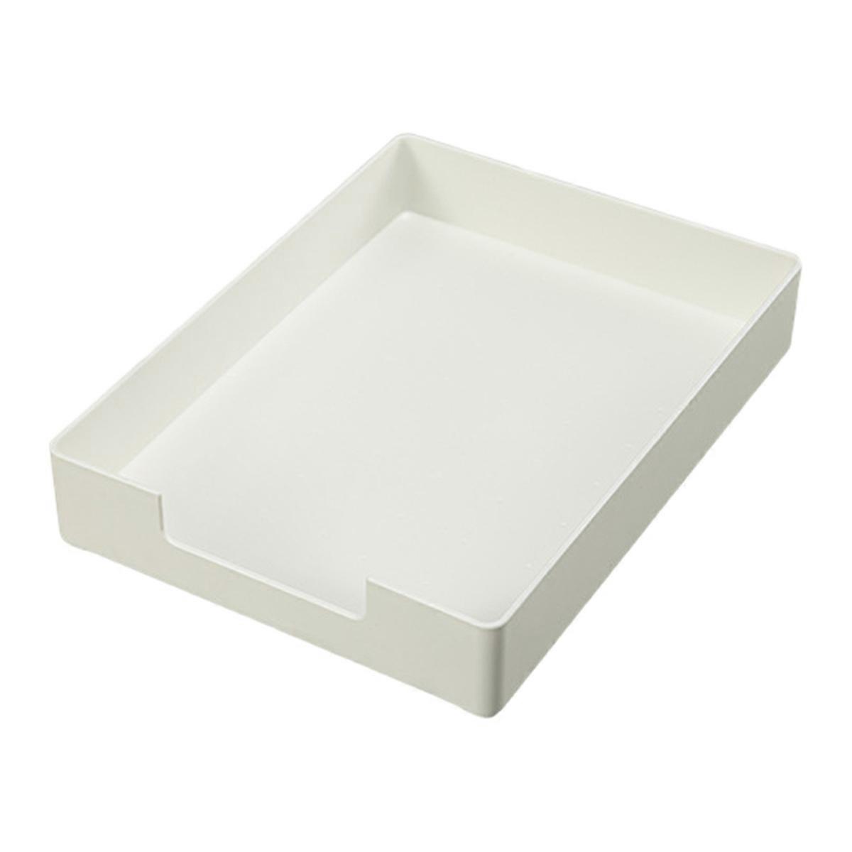 Vassoio formato lettera, portadocumenti in plastica A4, organizer bianco