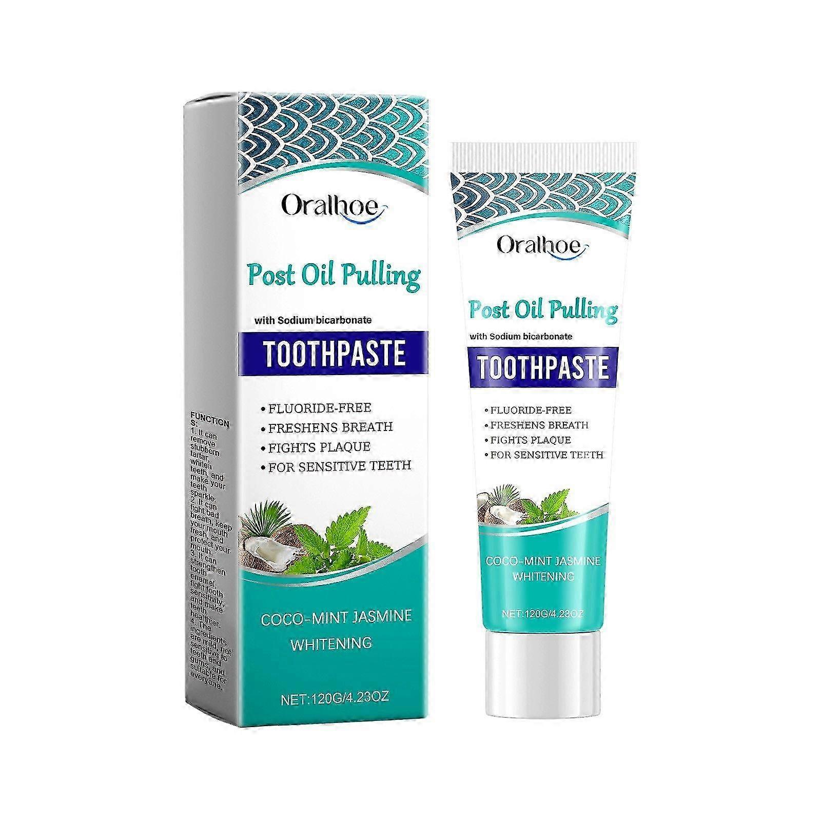 Coco-mint Toothpaste  Brightens Teeth Protects Enamel  Fluoride Toothpaste 120g 1PCS Post Oil Toothpaste