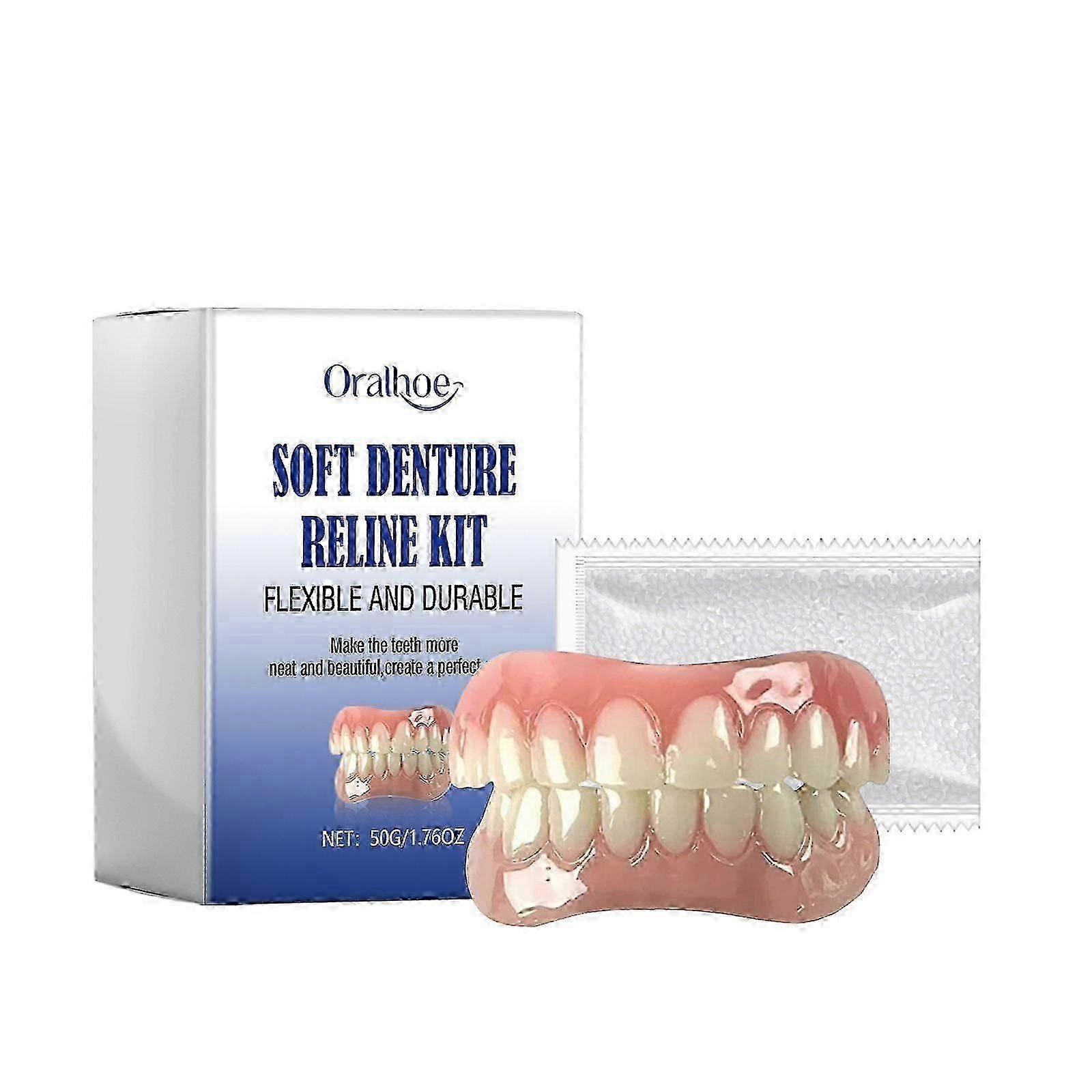 Soft Denture Reline Kit, Denture Set With Interdental Fillings And Braces