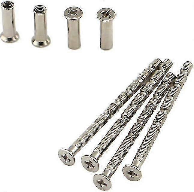 4 Piece Universal M4 Screw Connecting Bolts & Sleeves For Door Handle Roses And