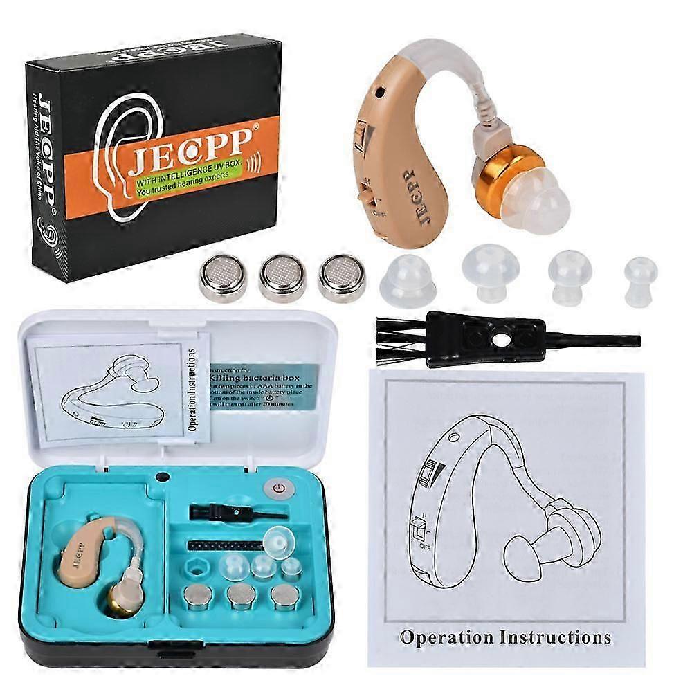 JECPP Hearing Aids Sound Amplifier Hearing Enhancement Device Hearing Assist with Sterilizing Box