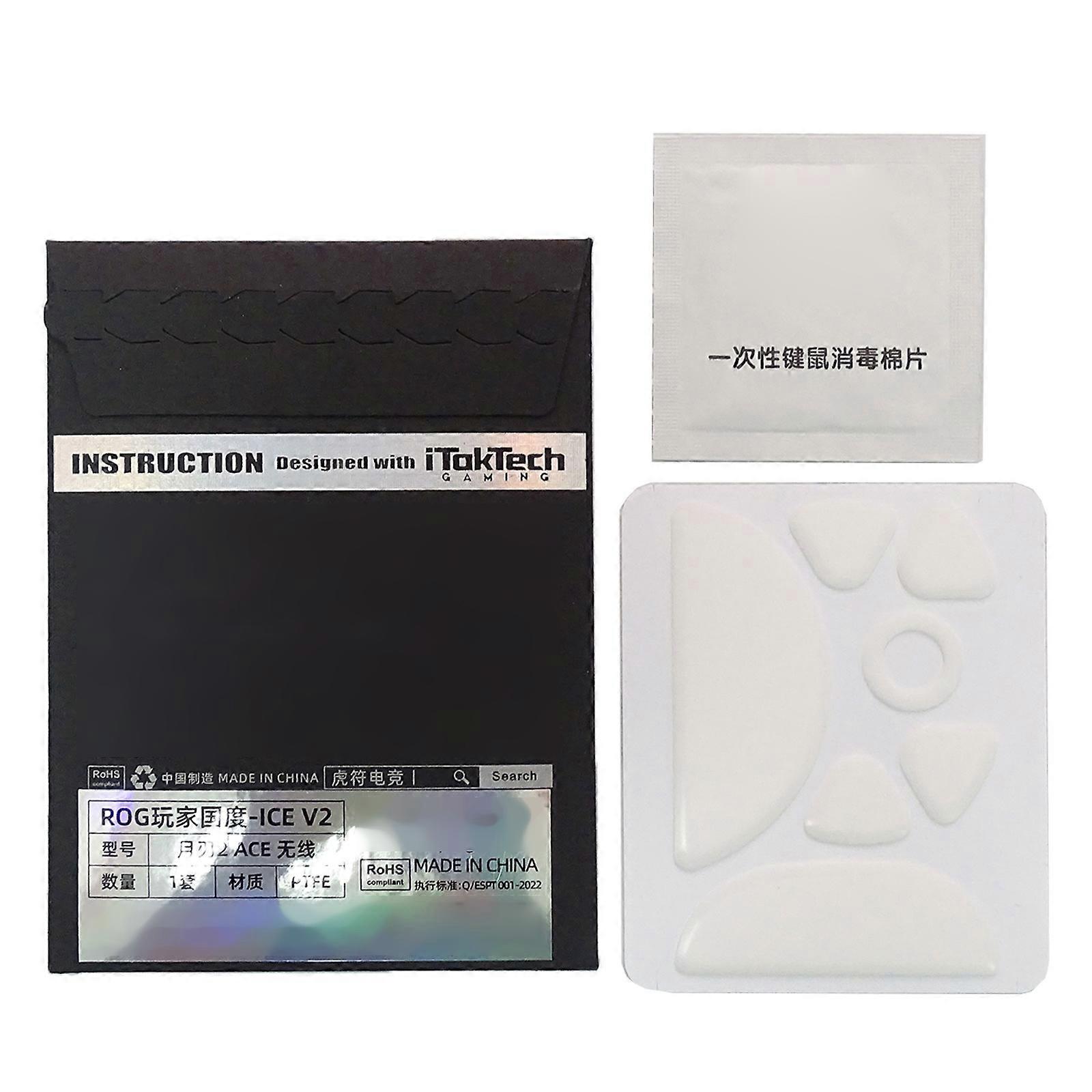 1Set Ice Version Mouse Feet for ROG Keris II AP36K Mouse Feet Pad Glides Curveds Edges Mouse Skates Sticker