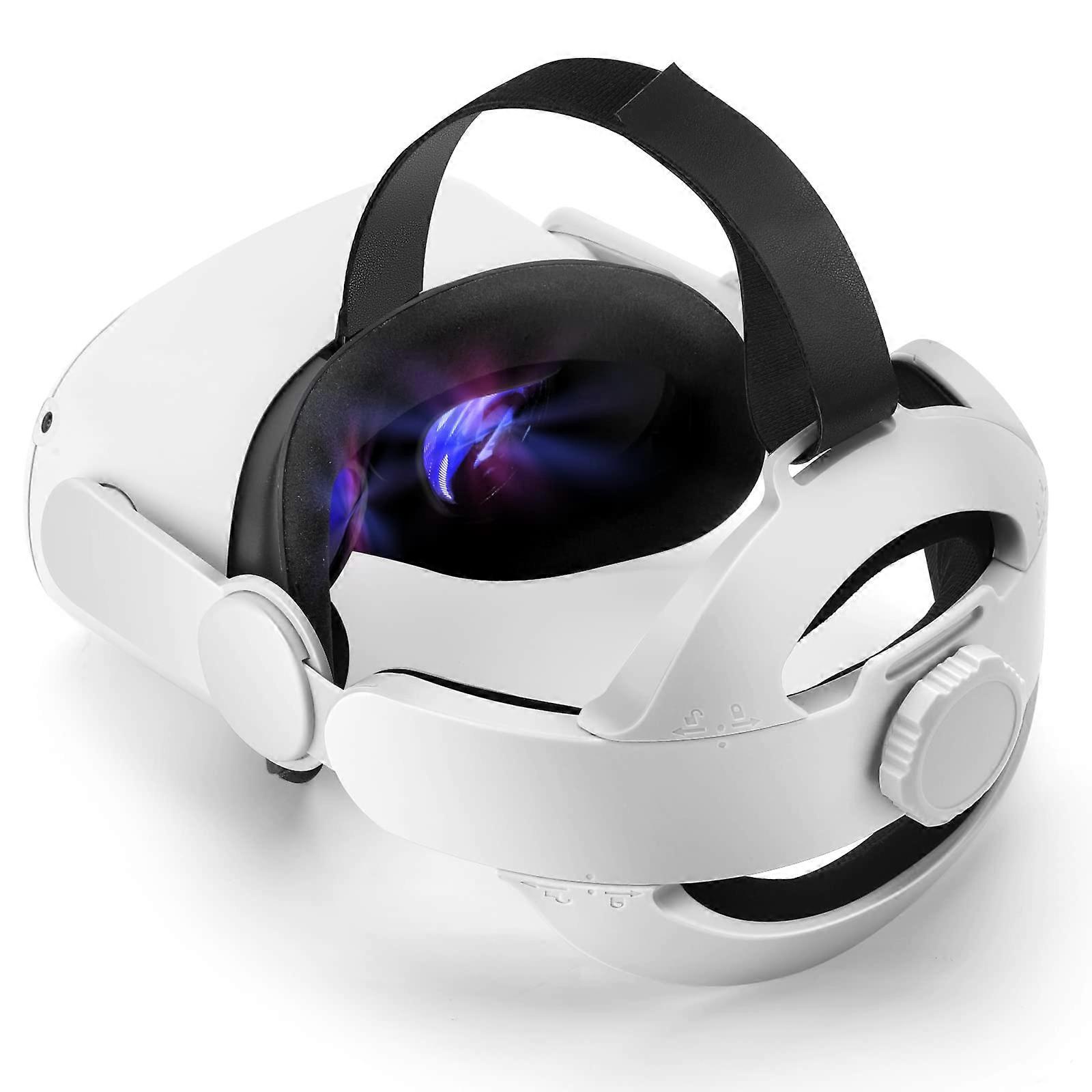 Head Strap for Meta Oculus Quest 2, Adjustable Soft Cushion Elite Strap, Enhanced Comfort, Reduces Face Pressure, Replacement Accessory