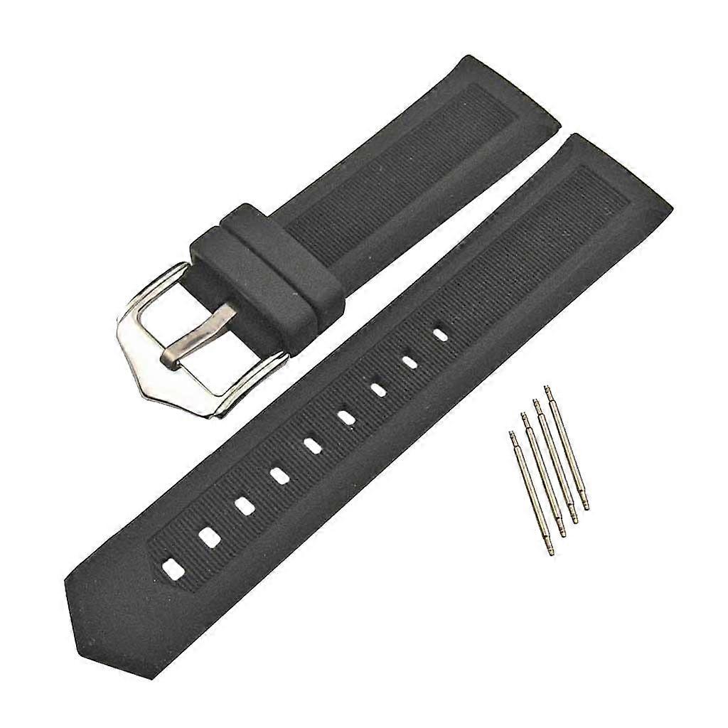 Silicone Watch Band Spring Bar Pin Soft Rubber Bands Replace Band Strap