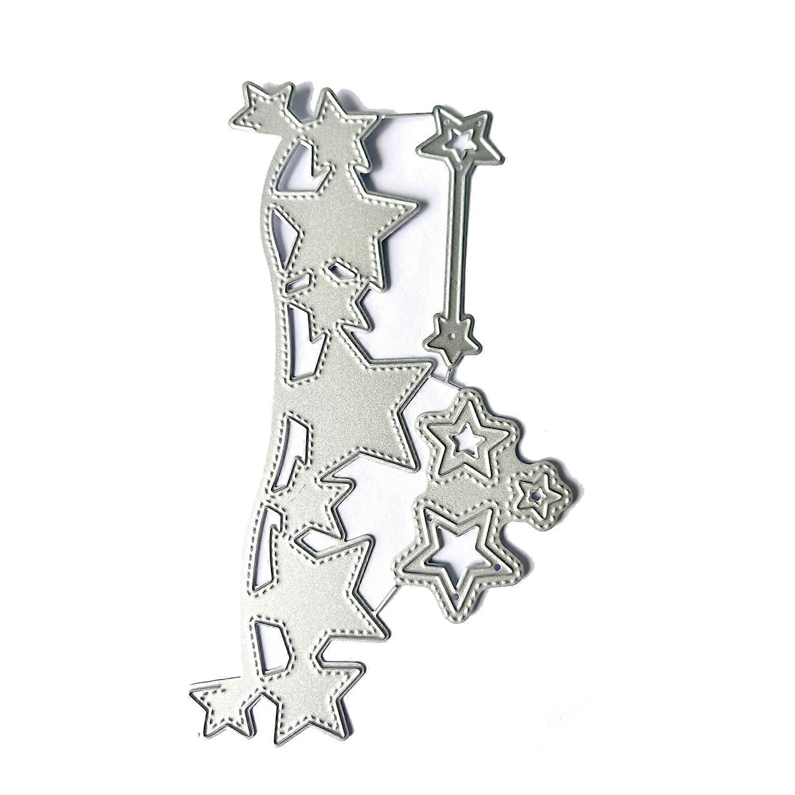 Metal Die Cuts Star Lace Embossing Stencil Cutting Dies for Card Making Scrapbooking Paper Craft DIY Template Handmade Multicolor