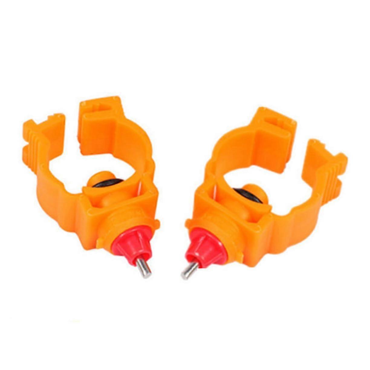 Drinking Fountain for Poultry 20-Pack Orange Waterer for Chickens and Ducks