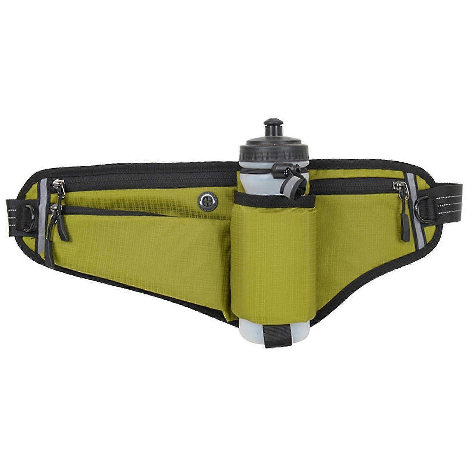 Foldable Waist Pack with Water-Resistant Pouch & Bottle Holder