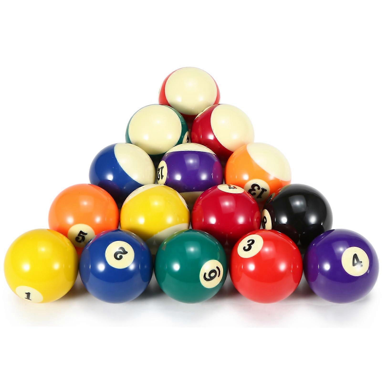 Billiard Balls Set, 2.25 Inch Resin Pool Balls for Kids, Leisure Billiards Game Accessories, Durable Pool Balls